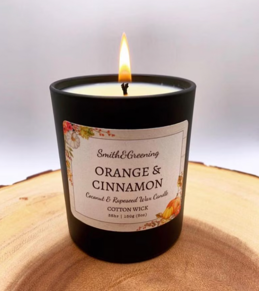 Orange & Cinnamon Coconut Wax Candle