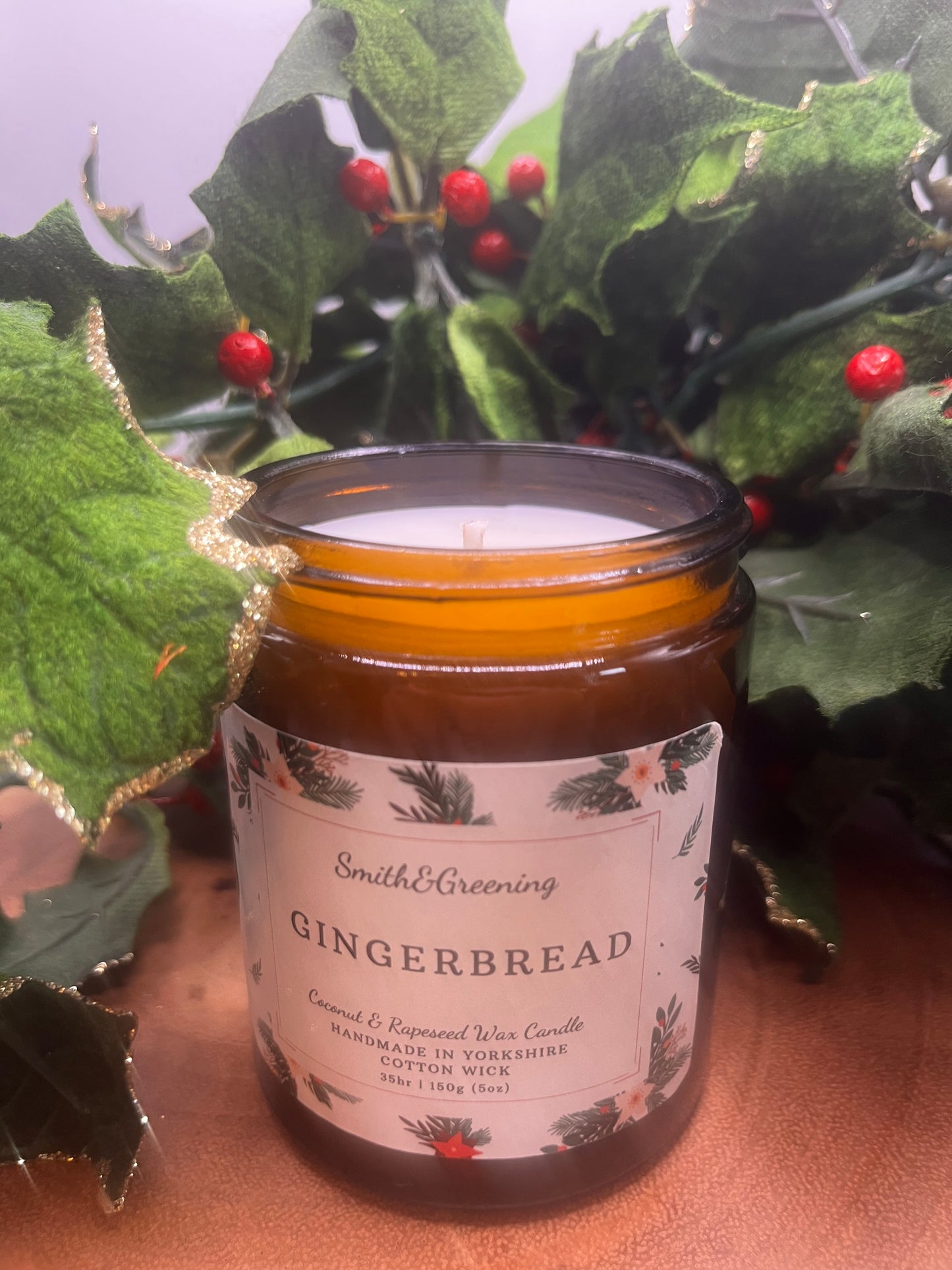 Gingerbread Coconut Wax Candle (Amber Jar)