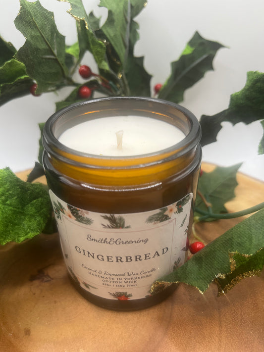 Gingerbread Coconut Wax Candle (Amber Jar)