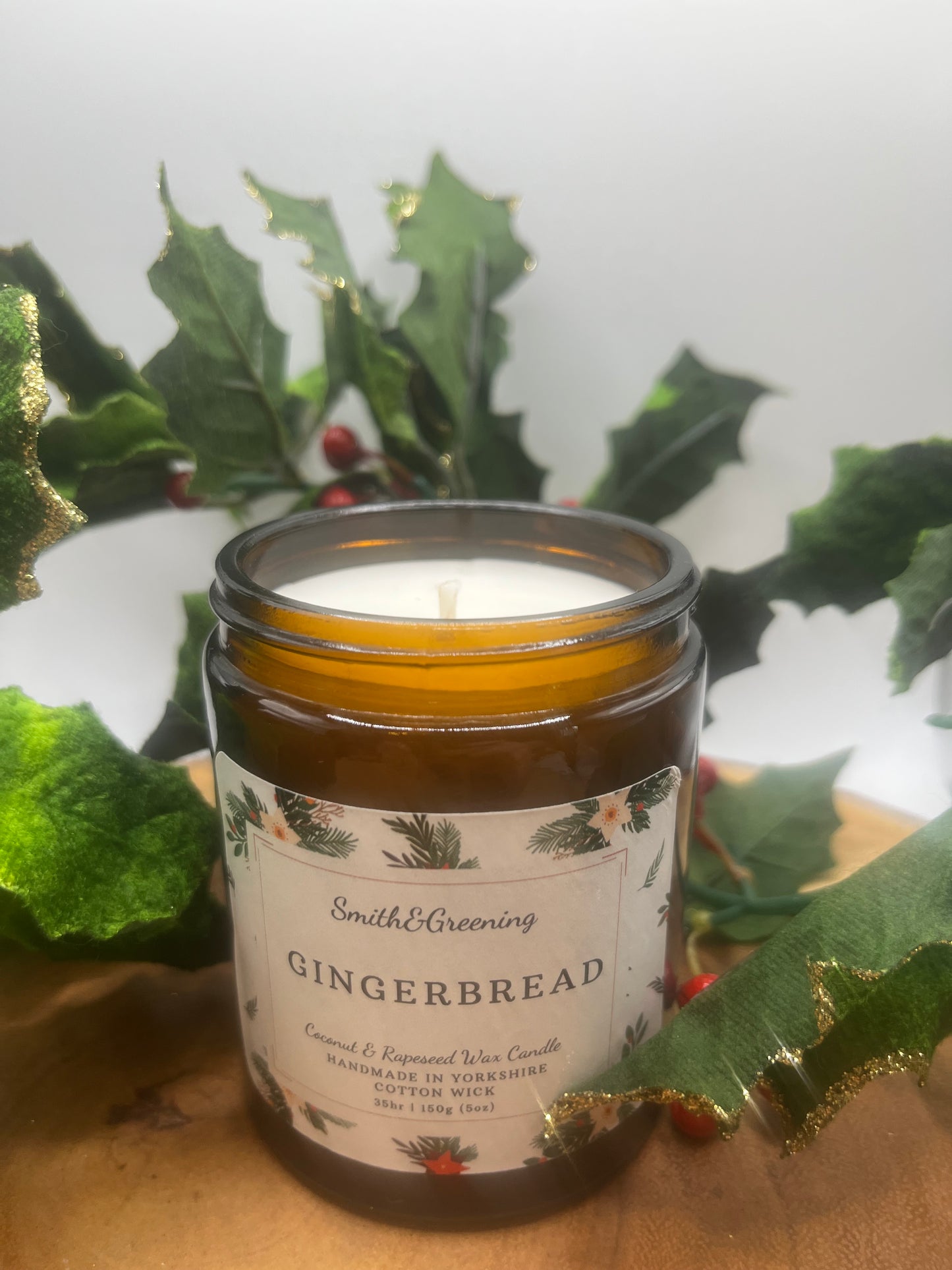 Gingerbread Coconut Wax Candle (Amber Jar)