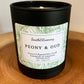 Peony & Oud Coconut Wax Candle. Hand poured, vegan and cruelty free!