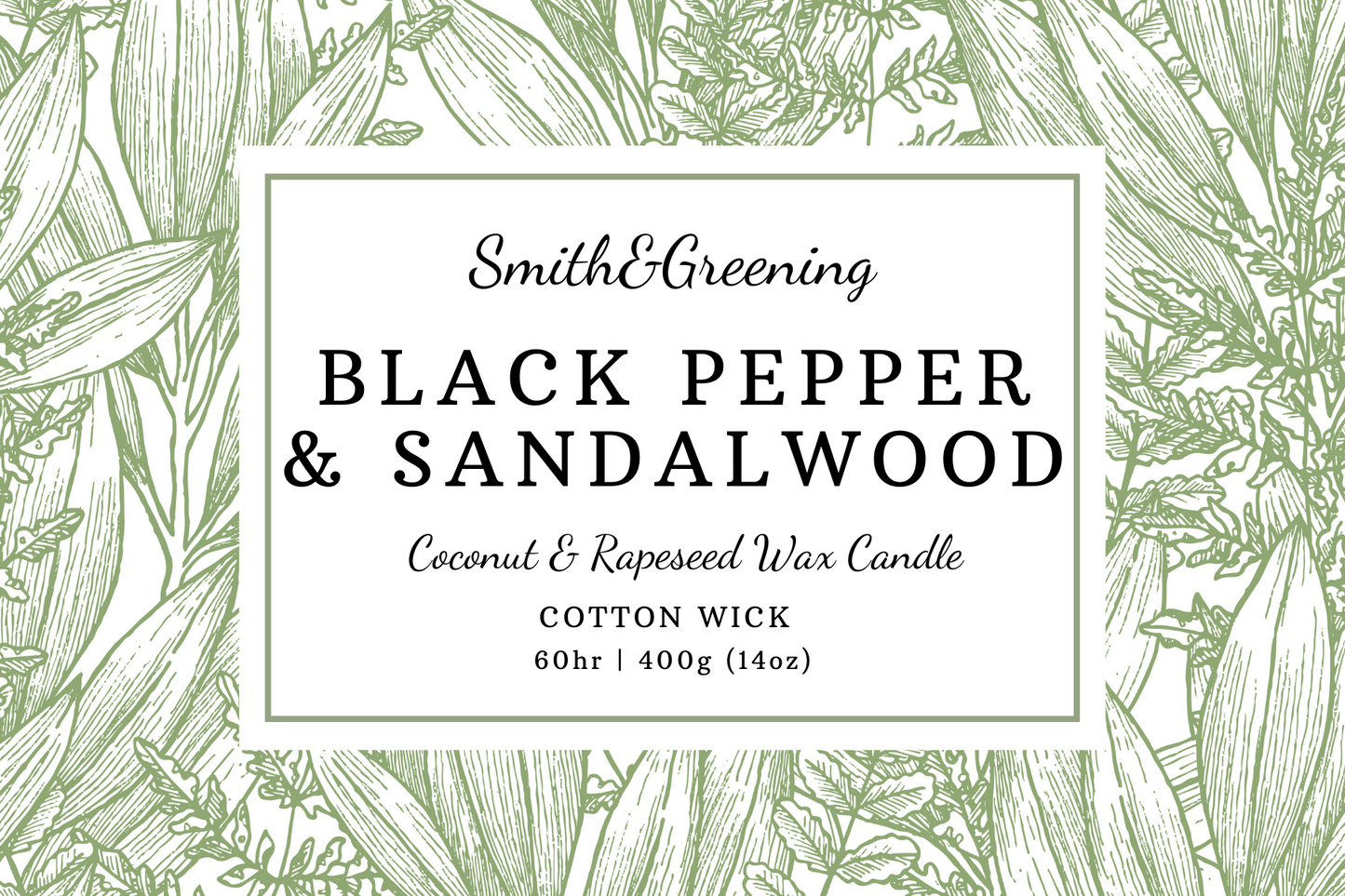 Black Pepper & Sandalwood Candle