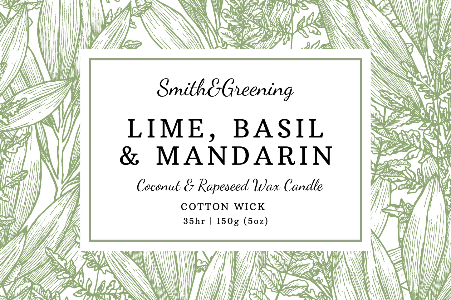 Lime, Basil & Mandarin Candle
