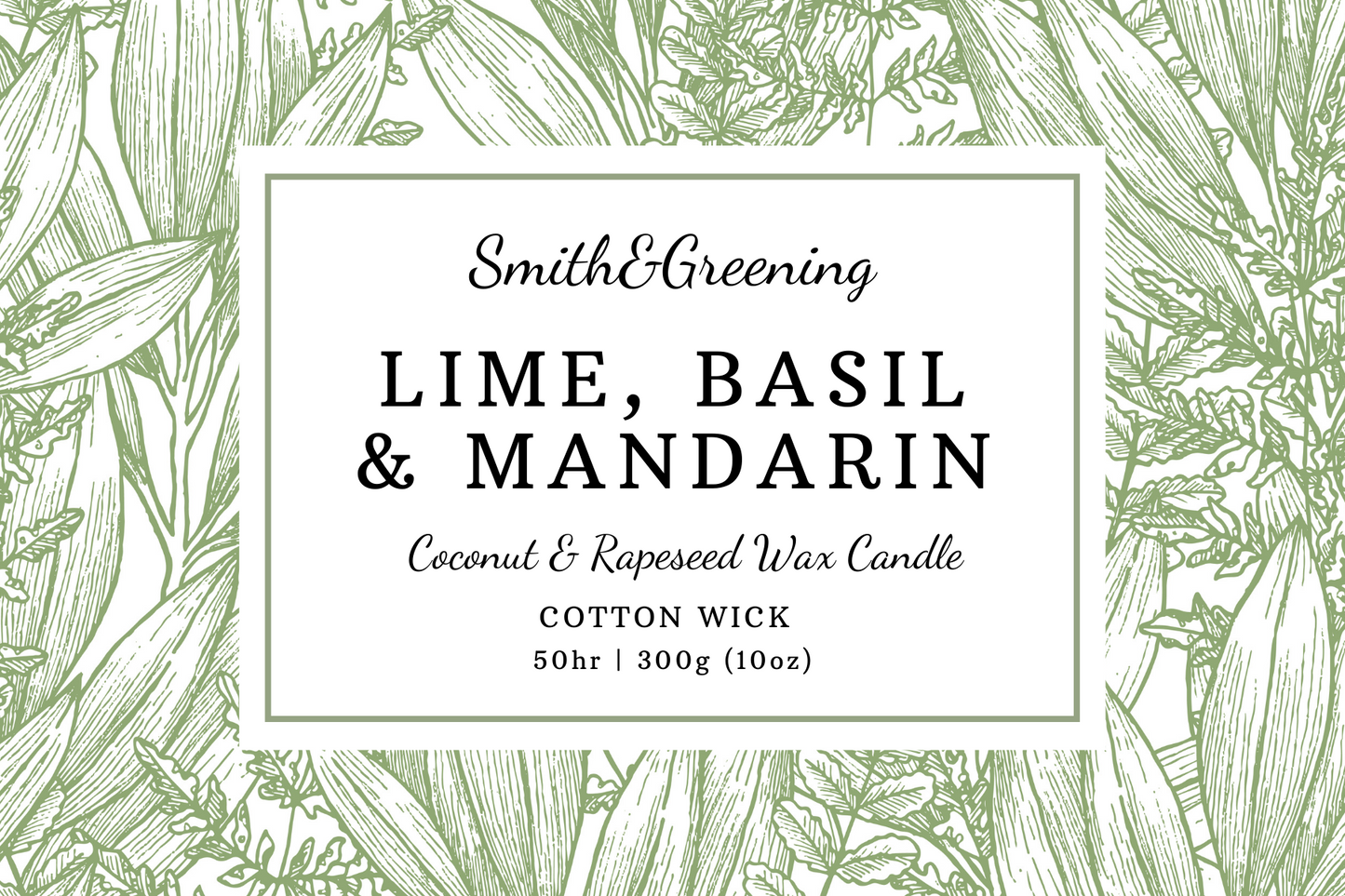 Lime, Basil & Mandarin Candle