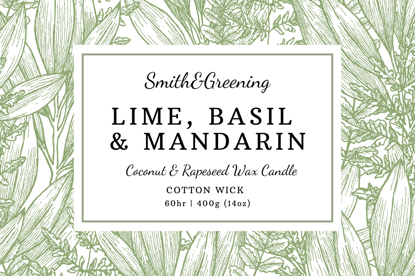 Lime, Basil & Mandarin Candle