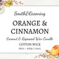 Orange & Cinnamon Coconut Wax Candle