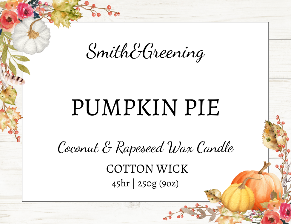 Pumpkin Pie Coconut Wax Candle