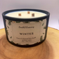 Winter Coconut Wax Candle. Hand poured, vegan candle with a choice of wooden or cotton wick.