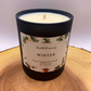 Winter Coconut Wax Candle. Hand poured, vegan candle with a choice of wooden or cotton wick.