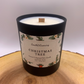 Christmas Tree Coconut Wax Candle. Hand poured, vegan candle with a choice of wooden or cotton wick