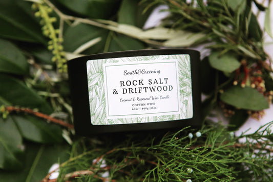 Rock Salt & Driftwood Candle