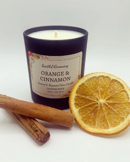 Orange & Cinnamon Coconut Wax Candle