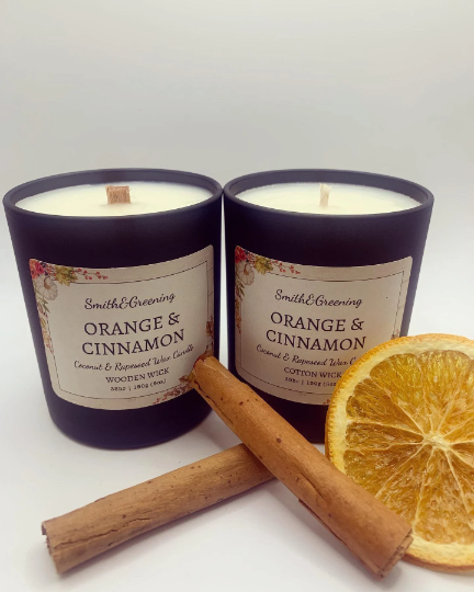 Orange & Cinnamon Coconut Wax Candle